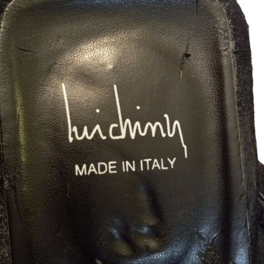 Luichiny Size 40 US 9 - 9.5 Womens Black Suede Slip-On Mules Low Wedge Heel - Picture 7 of 8
